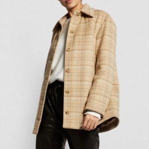 Vince Padded Plaid Shirt Jacket
